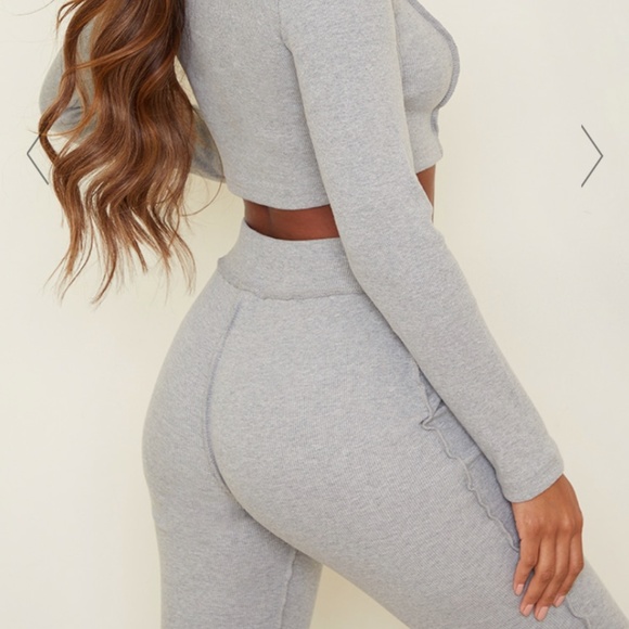 NWT Structured Rib Detail Flared Trousers - Picture 4 of 4